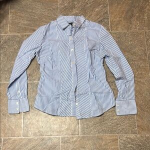 Banana Republic Blue Striped Women's Top